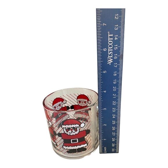 Vintage Luminarc Clear Glass Santa Claus Christmas Mug Holiday Coffee Tea Cup - Picture 7 of 8
